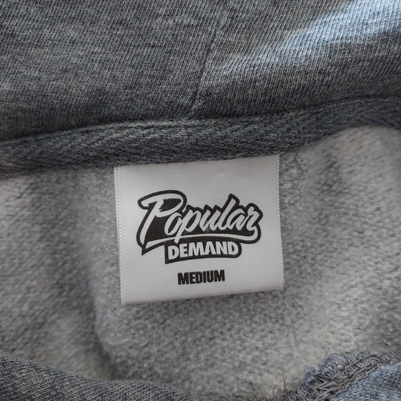 Popular Demand Black Pullover Hoodie Size Medium - Picture 7 of 8